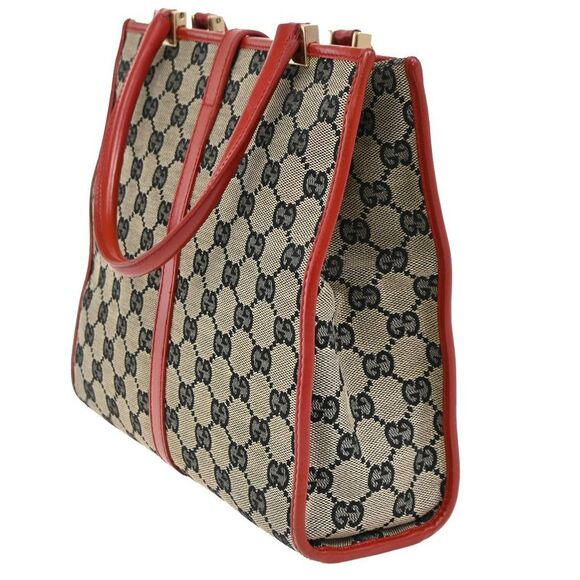 Gucci Vintage Jackie Handbag Canvas Black Canvas Handbag (Pre-Owned) - Picture 4 of 15